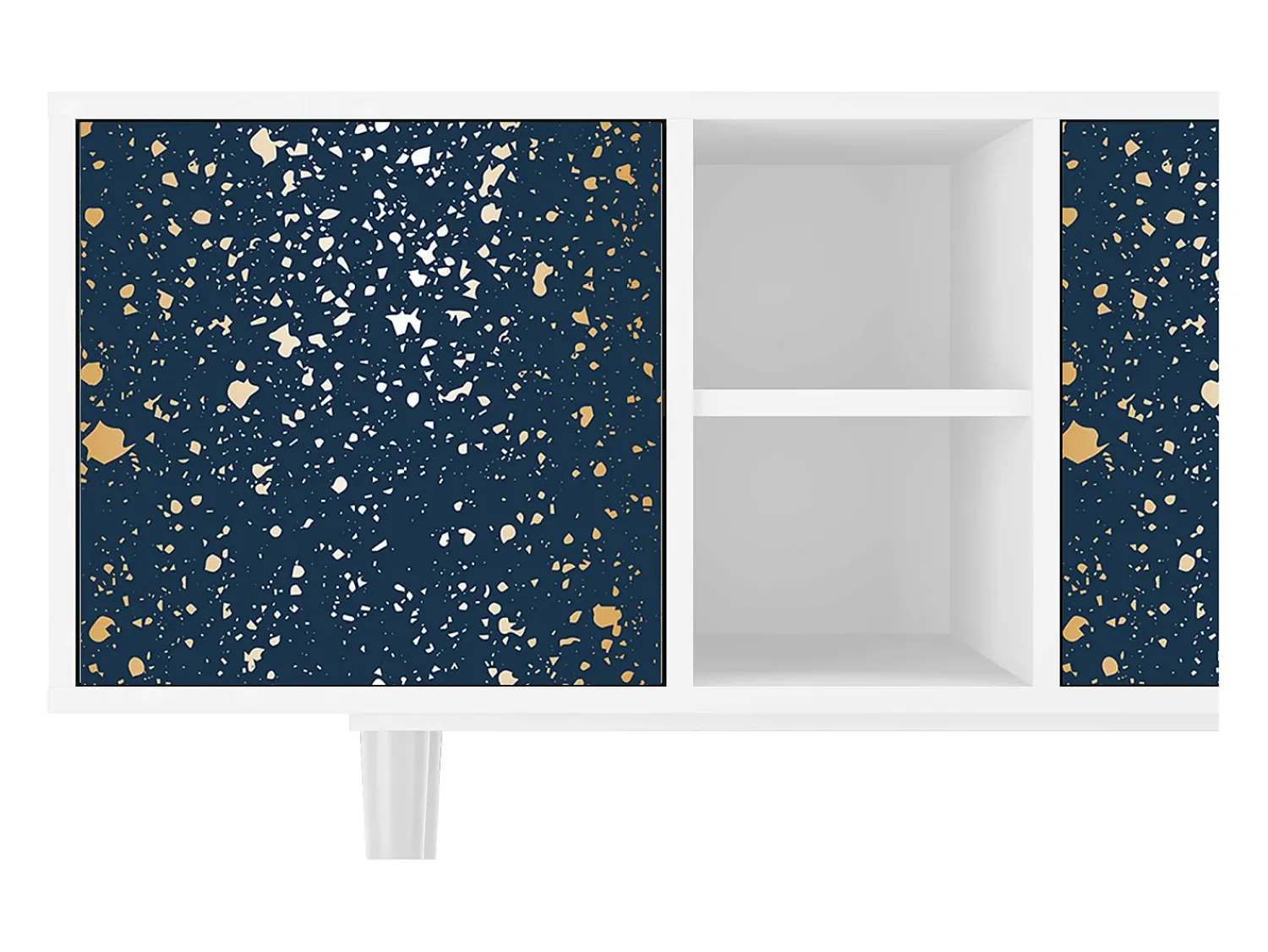 Móvel De Tv* Mueble de TV - 150х69х41 cm - T5 - Starfall, Branco Bege
