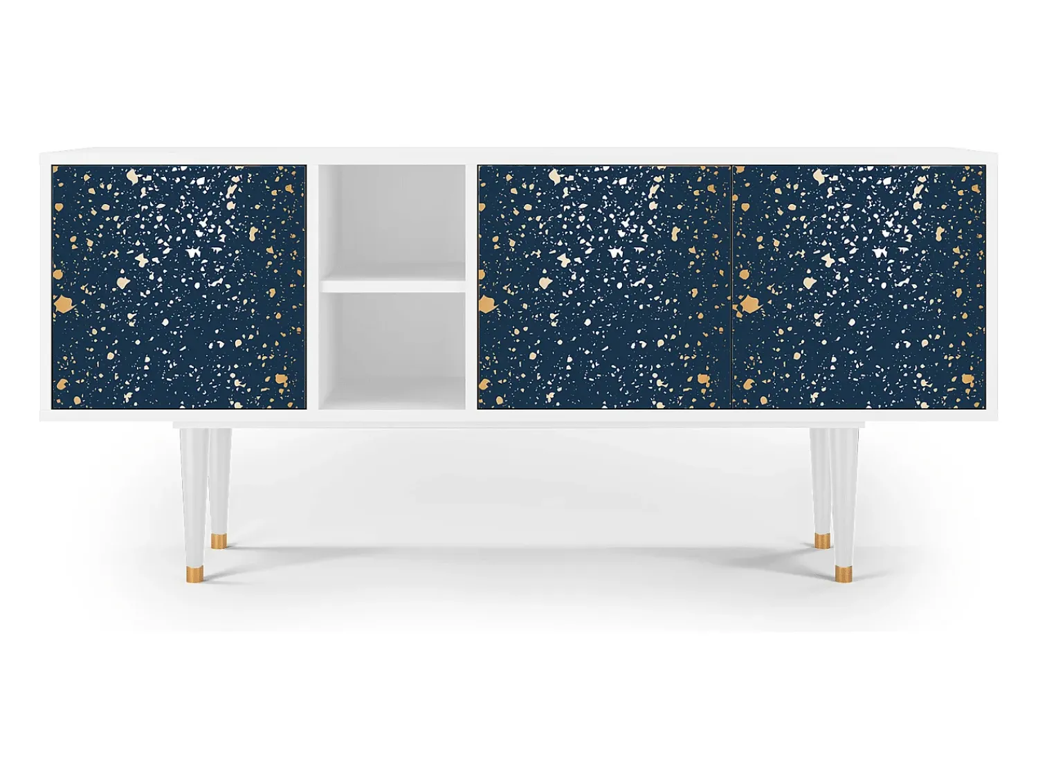 Móvel De Tv* Mueble de TV - 150х69х41 cm - T5 - Starfall, Branco Bege