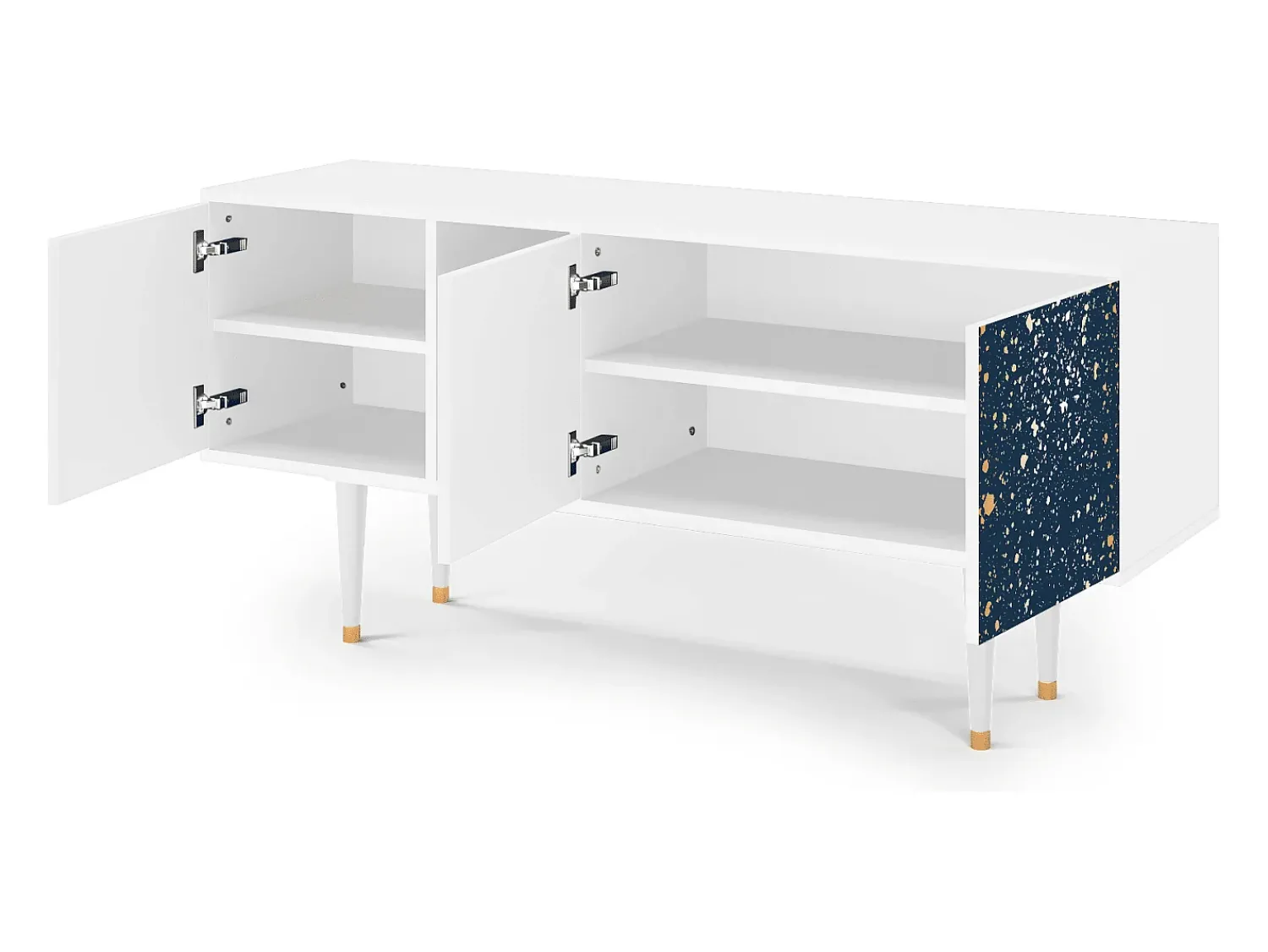 Móvel De Tv* Mueble de TV - 150х69х41 cm - T5 - Starfall, Branco Bege