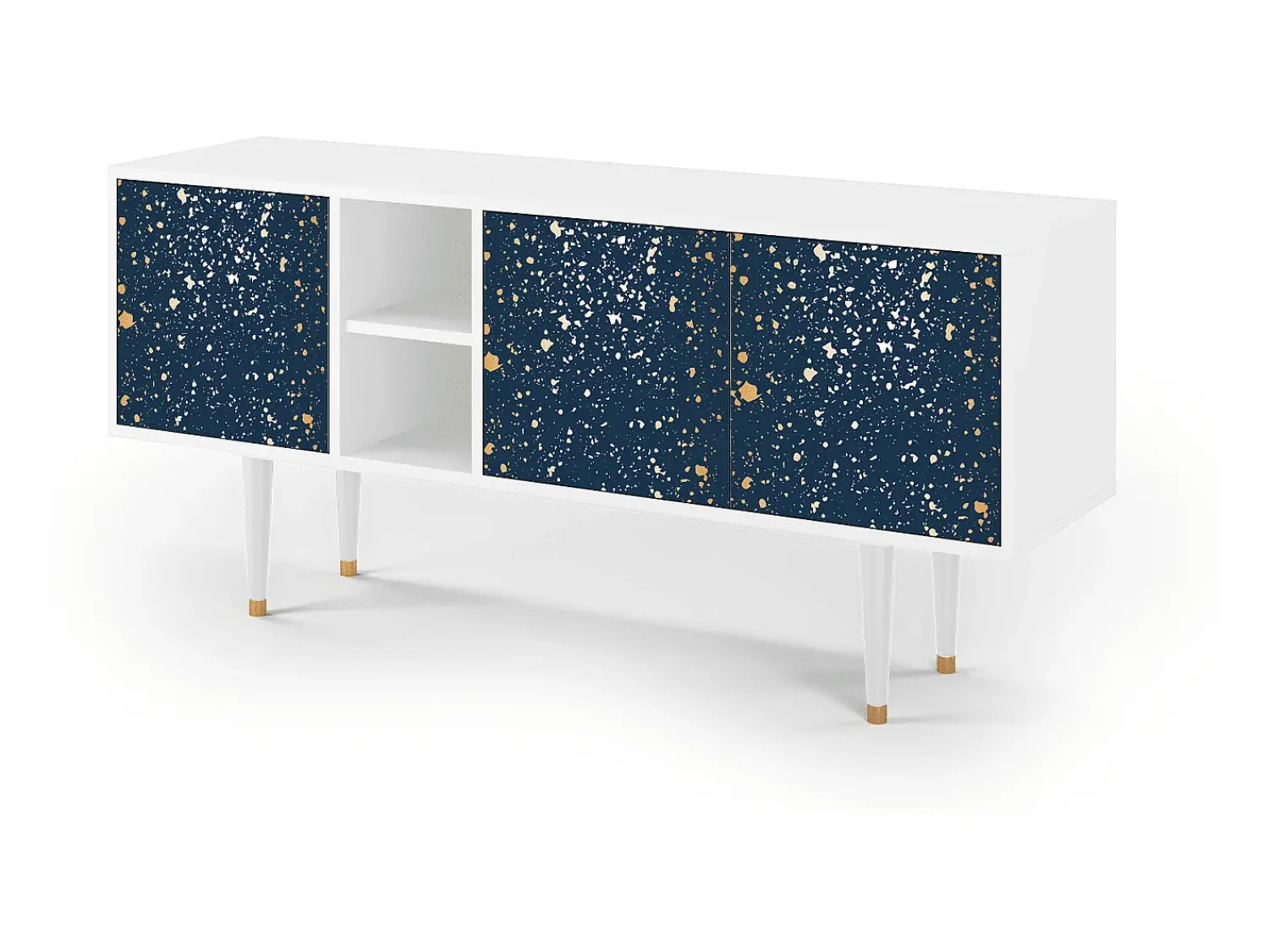 Móvel De Tv* Mueble de TV - 150х69х41 cm - T5 - Starfall, Branco Bege