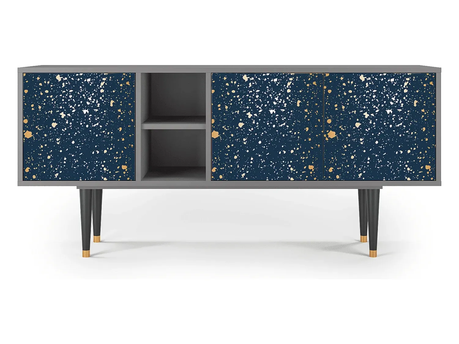 Móvel De Tv* Mueble de TV - 150х69х41 cm - T5 - Starfall, Cinza Cinzento