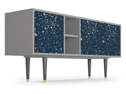 Móvel De Tv* Mueble de TV - 150х69х41 cm - T5 - Starfall, Cinza Cinzento