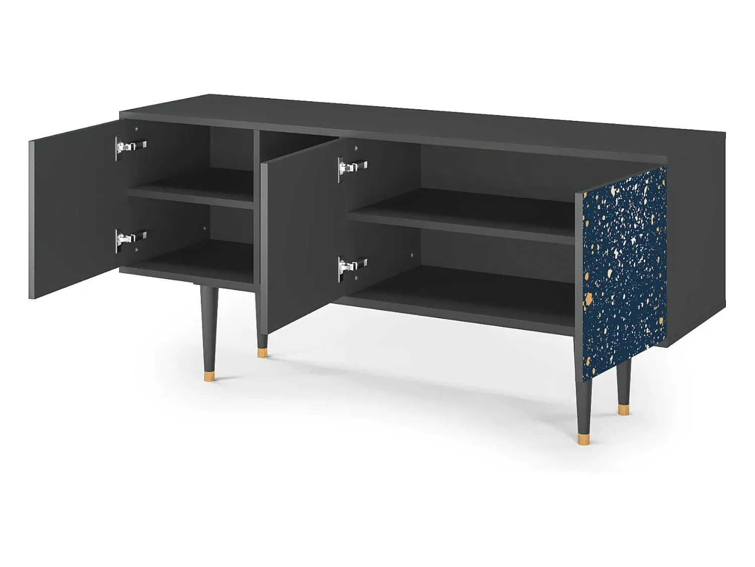 Discount Mueble de TV - 150х69х41 cm - T5 - Starfall, Antracite Cinza antracite