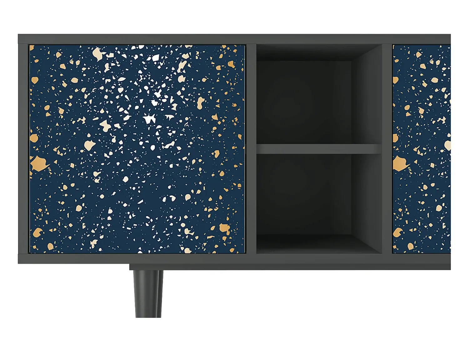 Discount Mueble de TV - 150х69х41 cm - T5 - Starfall, Antracite Cinza antracite