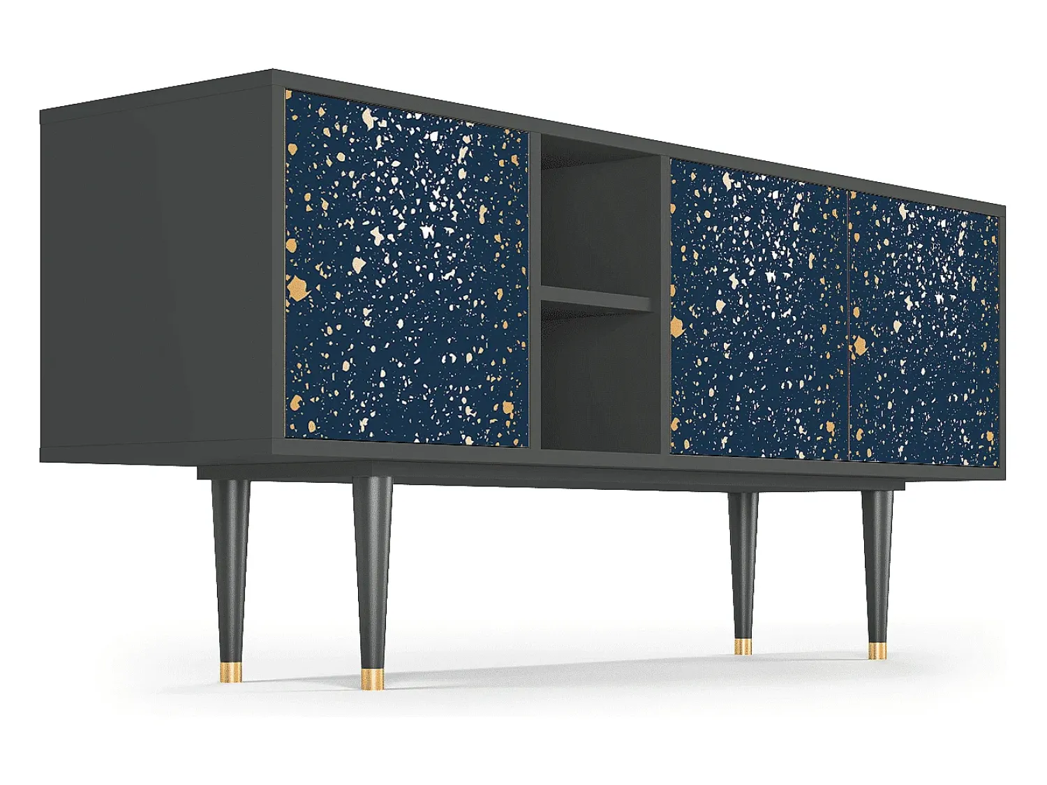 Discount Mueble de TV - 150х69х41 cm - T5 - Starfall, Antracite Cinza antracite