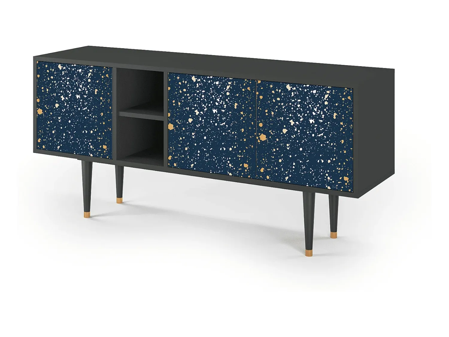 Discount Mueble de TV - 150х69х41 cm - T5 - Starfall, Antracite Cinza antracite