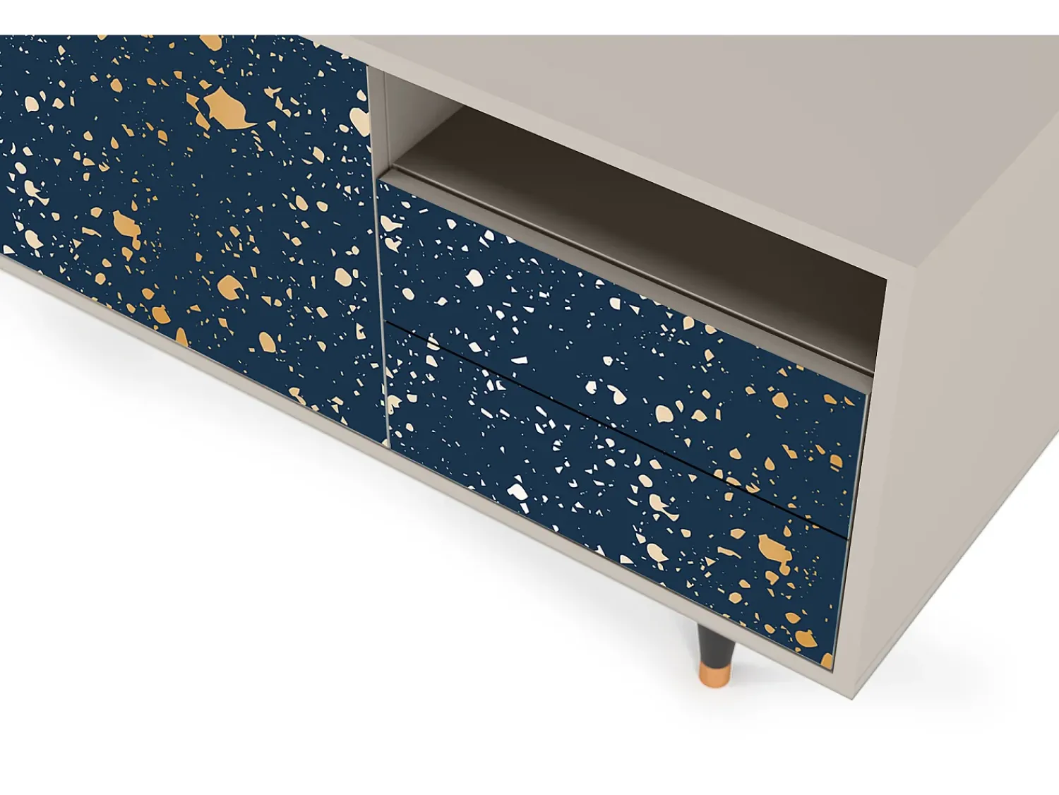 Móvel De Tv| Mueble de TV - 125х56х41 cm - T7 - Starfall, Areia Bege