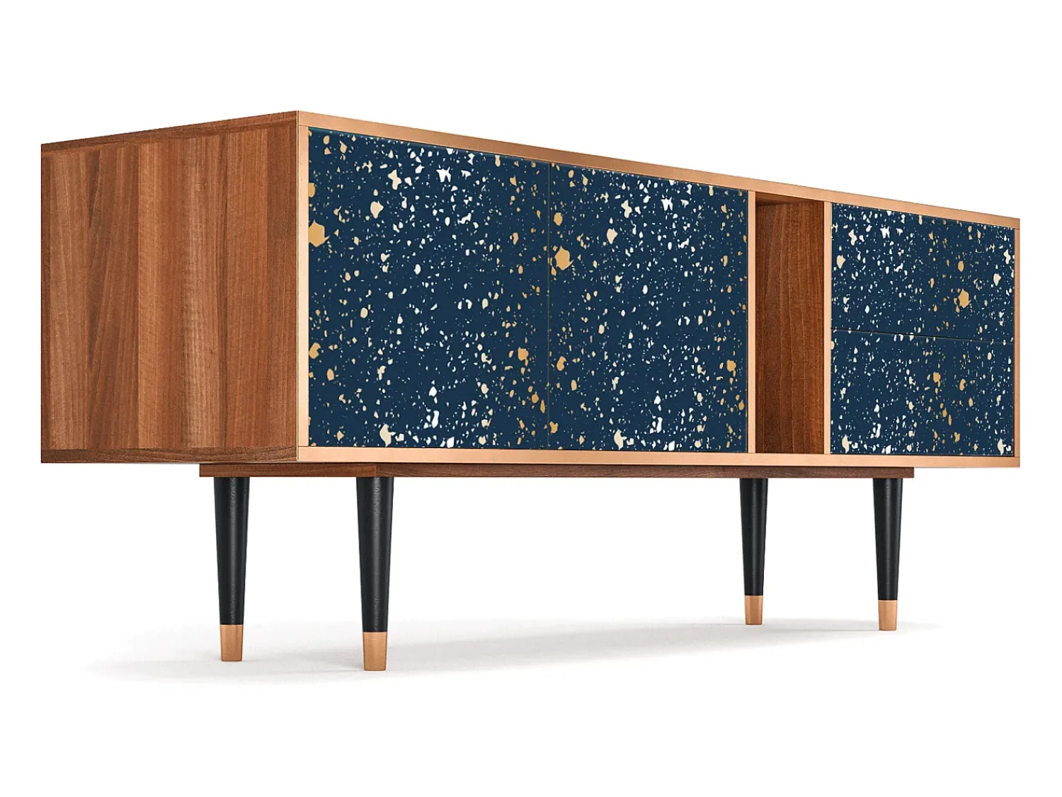 Móvel De Tv| Mueble de TV - 170х69х48 cm - T1 - Starfall, Nogueira Castanho