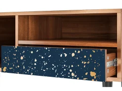 Móvel De Tv| Mueble de TV - 115х59х48 cm - T3 - Starfall, Nogueira Castanho