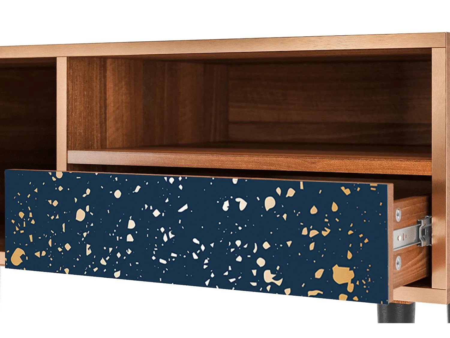 Móvel De Tv| Mueble de TV - 115х59х48 cm - T3 - Starfall, Nogueira Castanho