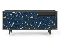 Móvel De Tv* Mueble de TV - 125х56х41 cm - T7 - Starfall, Antracite Cinza antracite