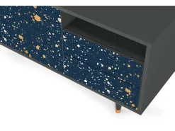 Móvel De Tv* Mueble de TV - 125х56х41 cm - T7 - Starfall, Antracite Cinza antracite