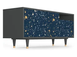 Móvel De Tv* Mueble de TV - 125х56х41 cm - T7 - Starfall, Antracite Cinza antracite