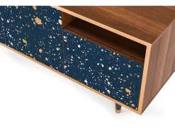 New Mueble de TV - 125х56х41 cm - T7 - Starfall, Nogueira Castanho