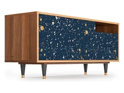 New Mueble de TV - 125х56х41 cm - T7 - Starfall, Nogueira Castanho