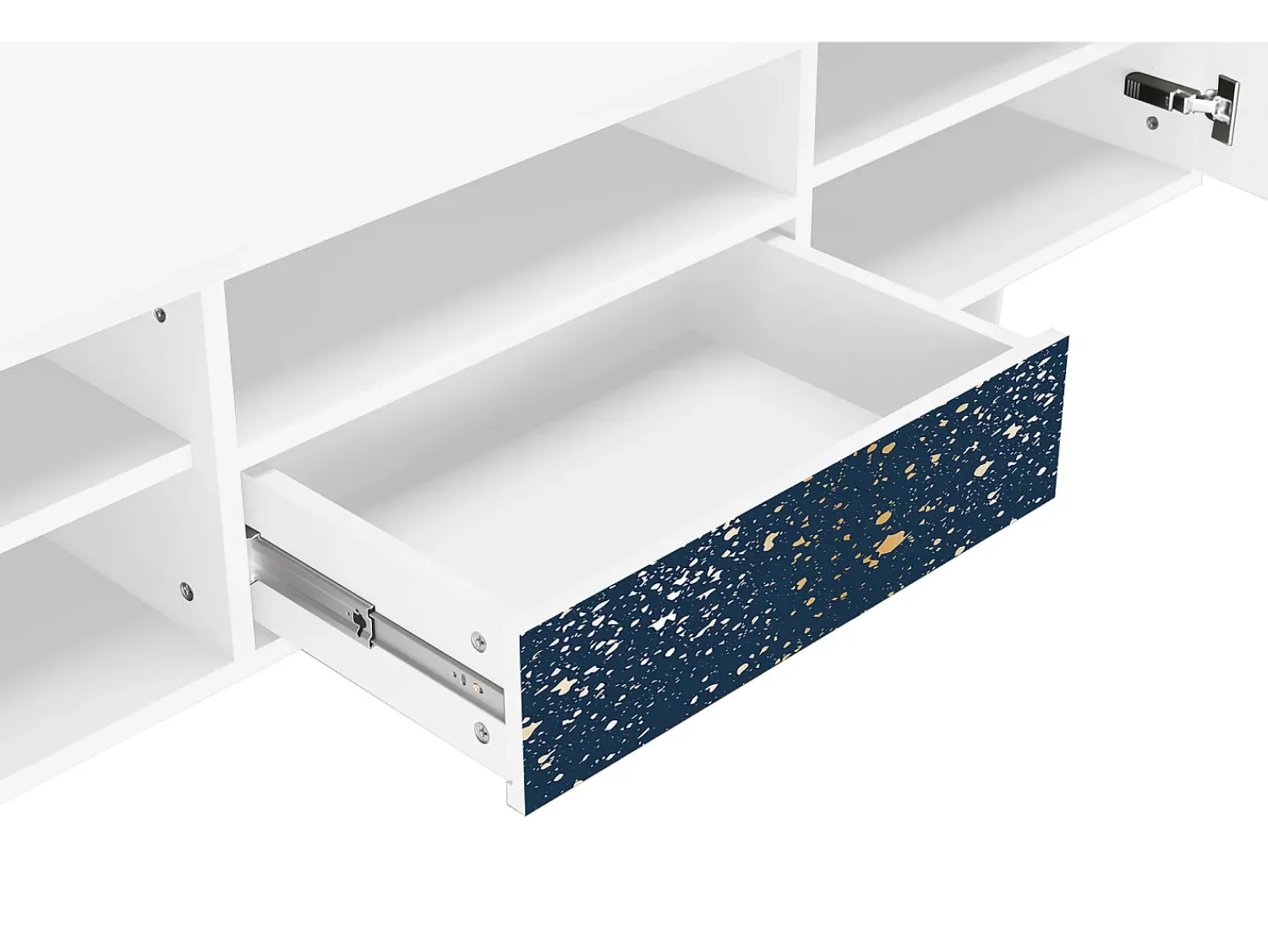 Móvel De Tv| Mueble de TV - 170х59х41 cm - T6 - Starfall, Branco Bege