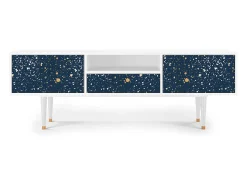 Móvel De Tv| Mueble de TV - 170х59х41 cm - T6 - Starfall, Branco Bege