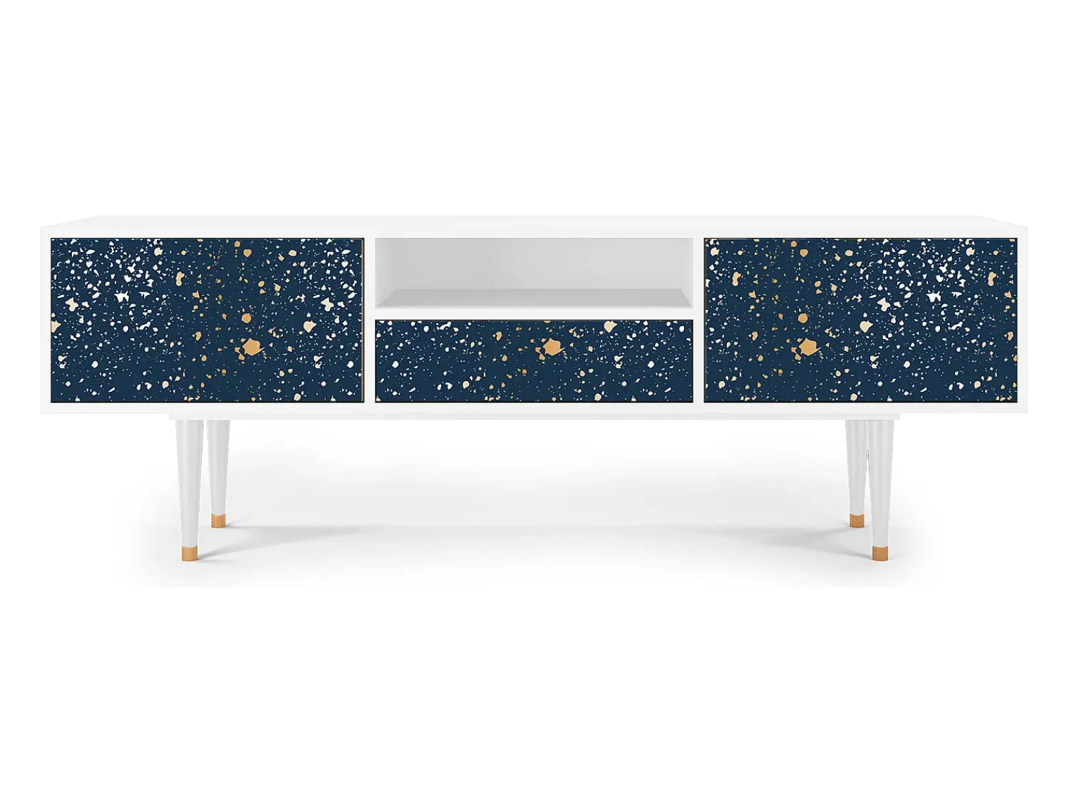Móvel De Tv| Mueble de TV - 170х59х41 cm - T6 - Starfall, Branco Bege