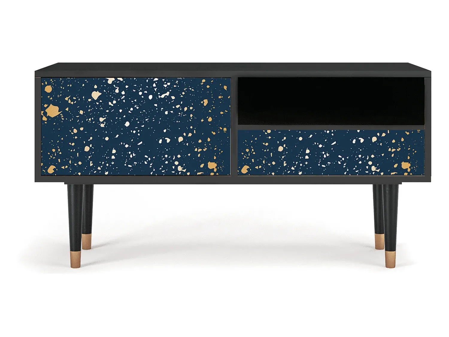Móvel De Tv* Mueble de TV - 115х59х48 cm - T3 - Starfall, Antracite Cinza antracite