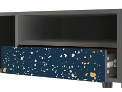 Móvel De Tv* Mueble de TV - 115х59х48 cm - T3 - Starfall, Antracite Cinza antracite
