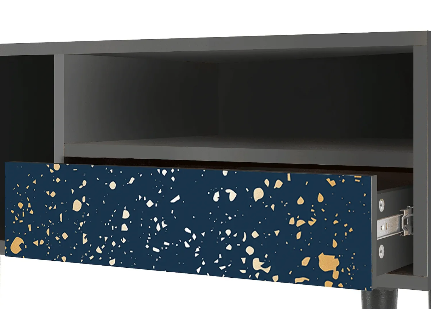 Móvel De Tv* Mueble de TV - 115х59х48 cm - T3 - Starfall, Antracite Cinza antracite