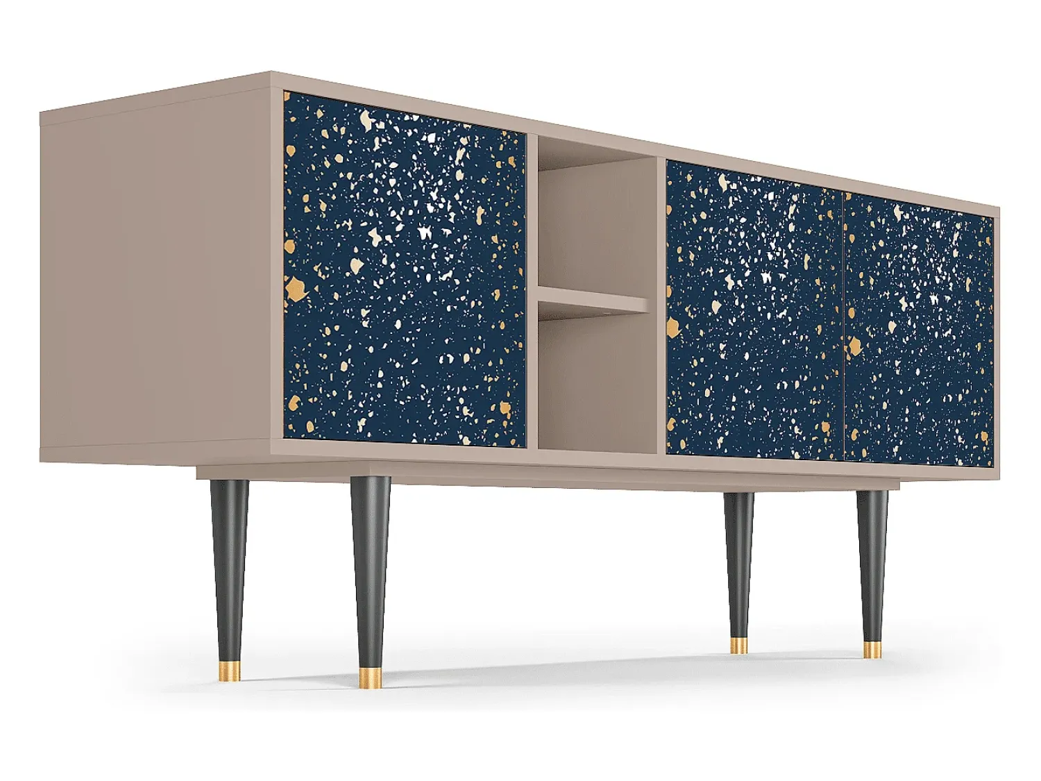 Móvel De Tv| Mueble de TV - 150х69х41 cm - T5 - Starfall, Latte Bege