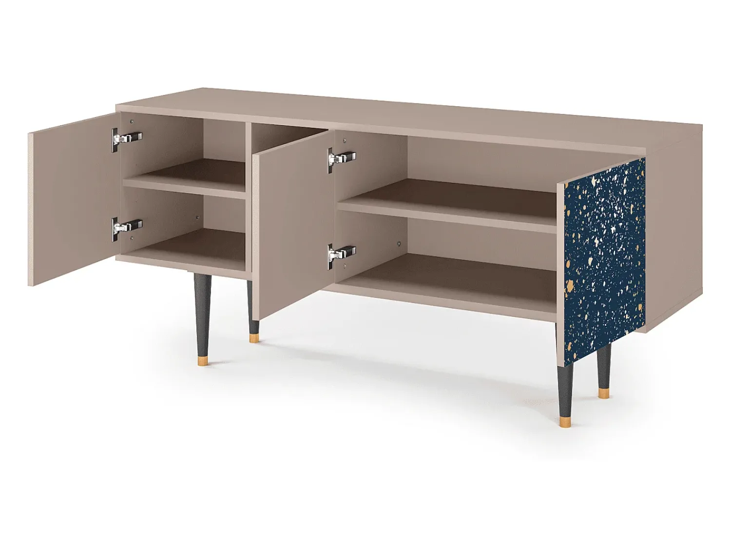 Móvel De Tv| Mueble de TV - 150х69х41 cm - T5 - Starfall, Latte Bege