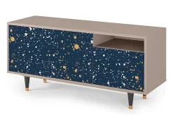 New Mueble de TV - 125х56х41 cm - T7 - Starfall, Latte Bege