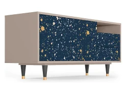 New Mueble de TV - 125х56х41 cm - T7 - Starfall, Latte Bege