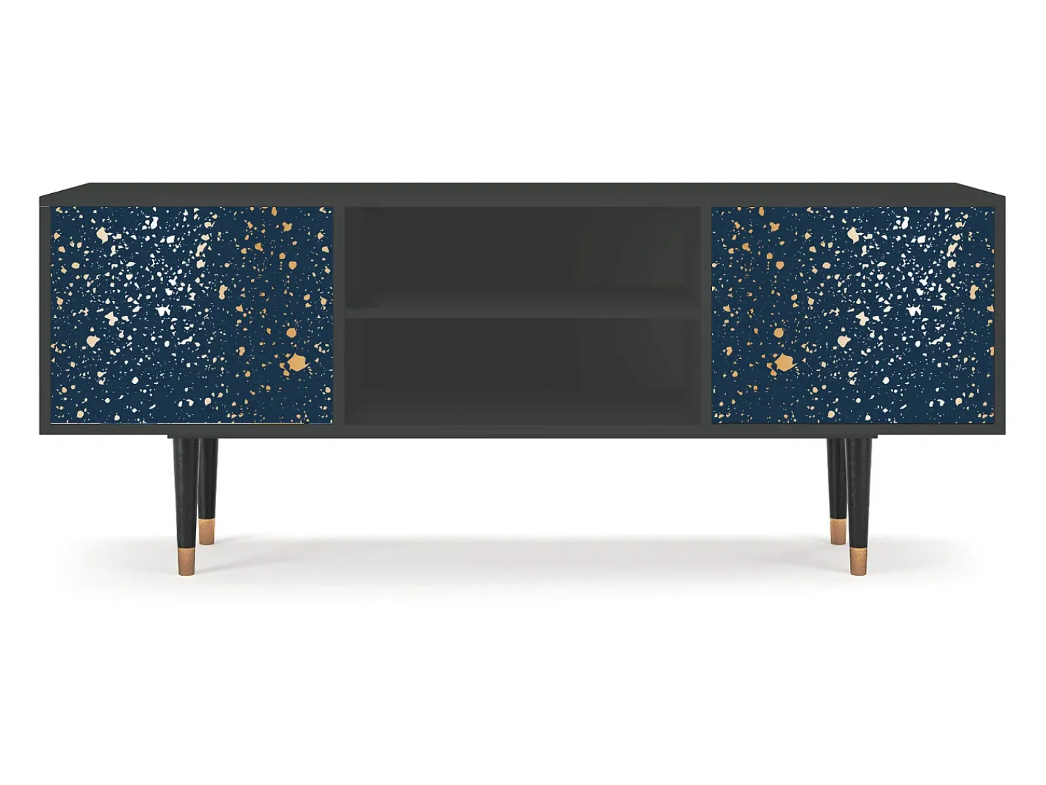 Online Mueble de TV - 170х69х48 cm - T2 - Starfall, Antracite Cinza antracite