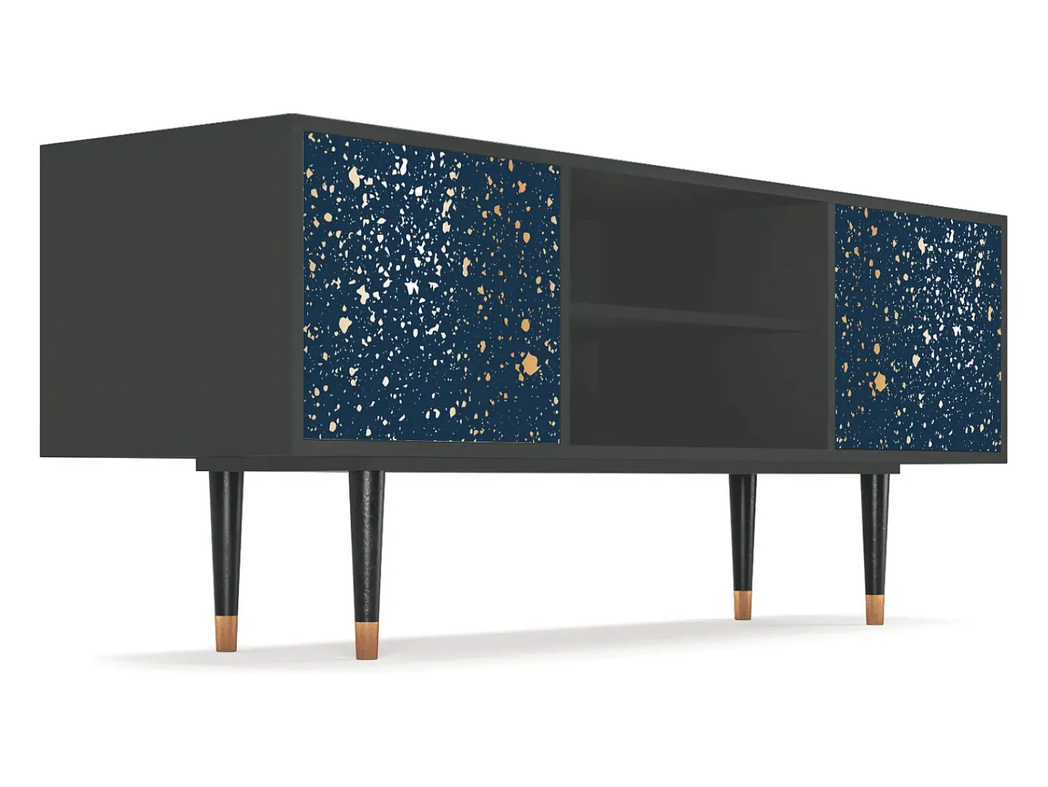 Online Mueble de TV - 170х69х48 cm - T2 - Starfall, Antracite Cinza antracite