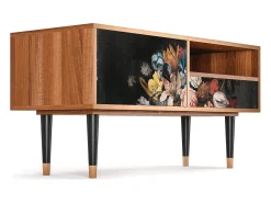 Mueble de TV - 115х59х48 cm - T3 - Still Life with Flowers, Nogueira^ Móvel De Tv