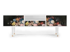 Mueble de TV - 170х59х41 cm - T6 - Still Life with Flowers, Branco^ Móvel De Tv