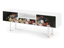Mueble de TV - 170х59х41 cm - T6 - Still Life with Flowers, Branco^ Móvel De Tv