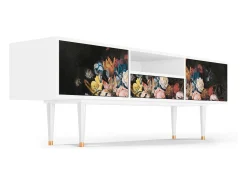 Mueble de TV - 170х59х41 cm - T6 - Still Life with Flowers, Branco^ Móvel De Tv