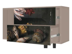 Móvel De Tv| Mueble de TV - 170х69х48 cm - T1 - Still Life with Flowers, Latte Bege