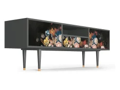Online Mueble de TV - 170х59х41 cm - T6 - Still Life with Flowers, Antracite Cinza antracite