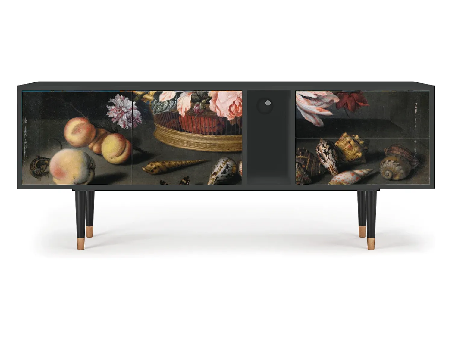 Sale Mueble de TV - 170х69х48 cm - T1 - Still Life with Flowers, Antracite Cinza antracite