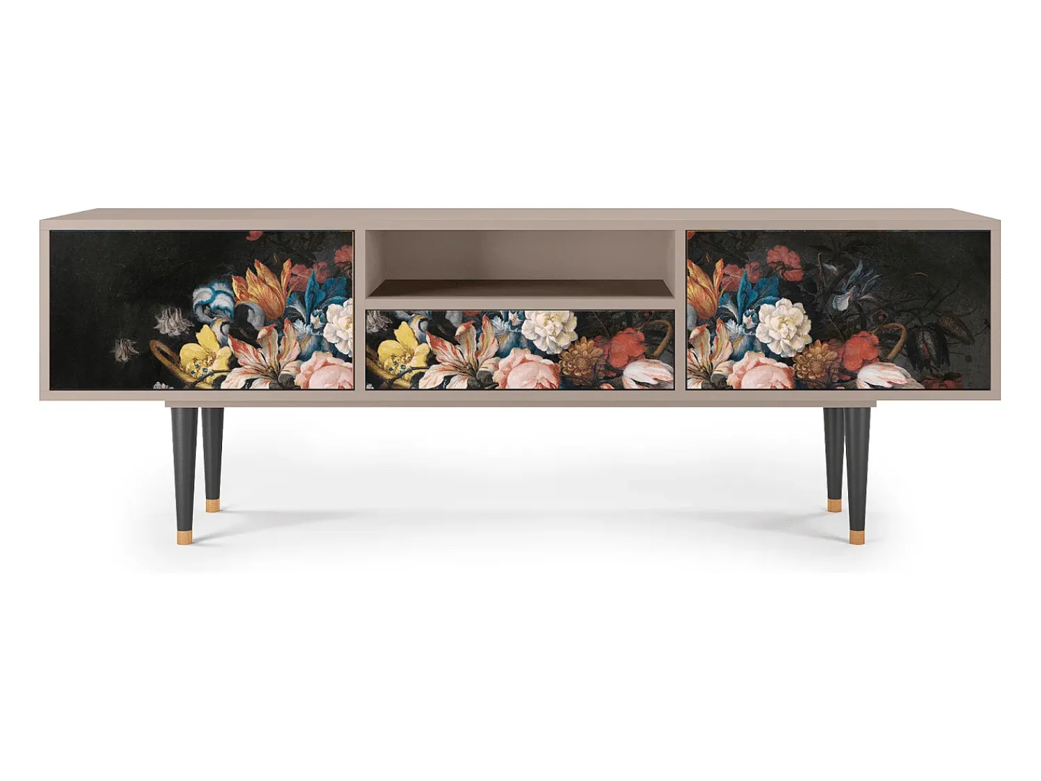 Mueble de TV - 170х59х41 cm - T6 - Still Life with Flowers, Latte^ Móvel De Tv