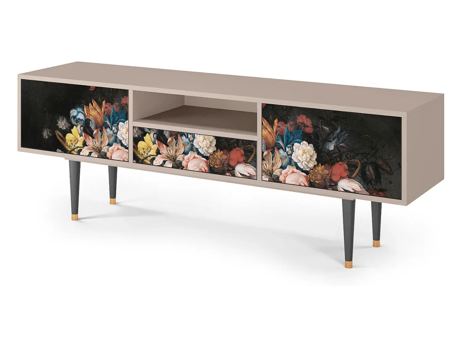 Mueble de TV - 170х59х41 cm - T6 - Still Life with Flowers, Latte^ Móvel De Tv