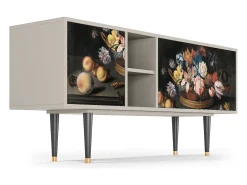 Mueble de TV - 150х69х41 cm - T5 - Still Life with Flowers, Areia^ Móvel De Tv