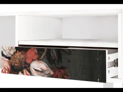 Mueble de TV - 115х59х48 cm - T3 - Still Life with Flowers, Branco^ Móvel De Tv
