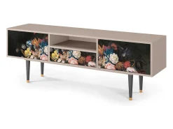 Móvel De Tv| Mueble de TV - 170х59х41 cm - T6 - Still Life with Flowers, Areia Bege