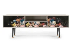 Móvel De Tv| Mueble de TV - 170х59х41 cm - T6 - Still Life with Flowers, Areia Bege