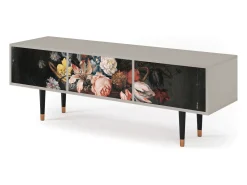 Móvel De Tv| Mueble de TV - 170х59х48 cm - T4 - Still Life with Flowers, Areia Bege