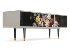 Móvel De Tv| Mueble de TV - 170х59х48 cm - T4 - Still Life with Flowers, Areia Bege