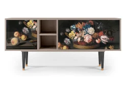 Online Mueble de TV - 150х69х41 cm - T5 - Still Life with Flowers, Latte Bege