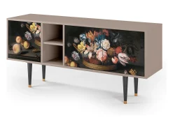 Online Mueble de TV - 150х69х41 cm - T5 - Still Life with Flowers, Latte Bege