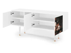 Mueble de TV - 150х69х41 cm - T5 - Still Life with Flowers, Branco^ Móvel De Tv