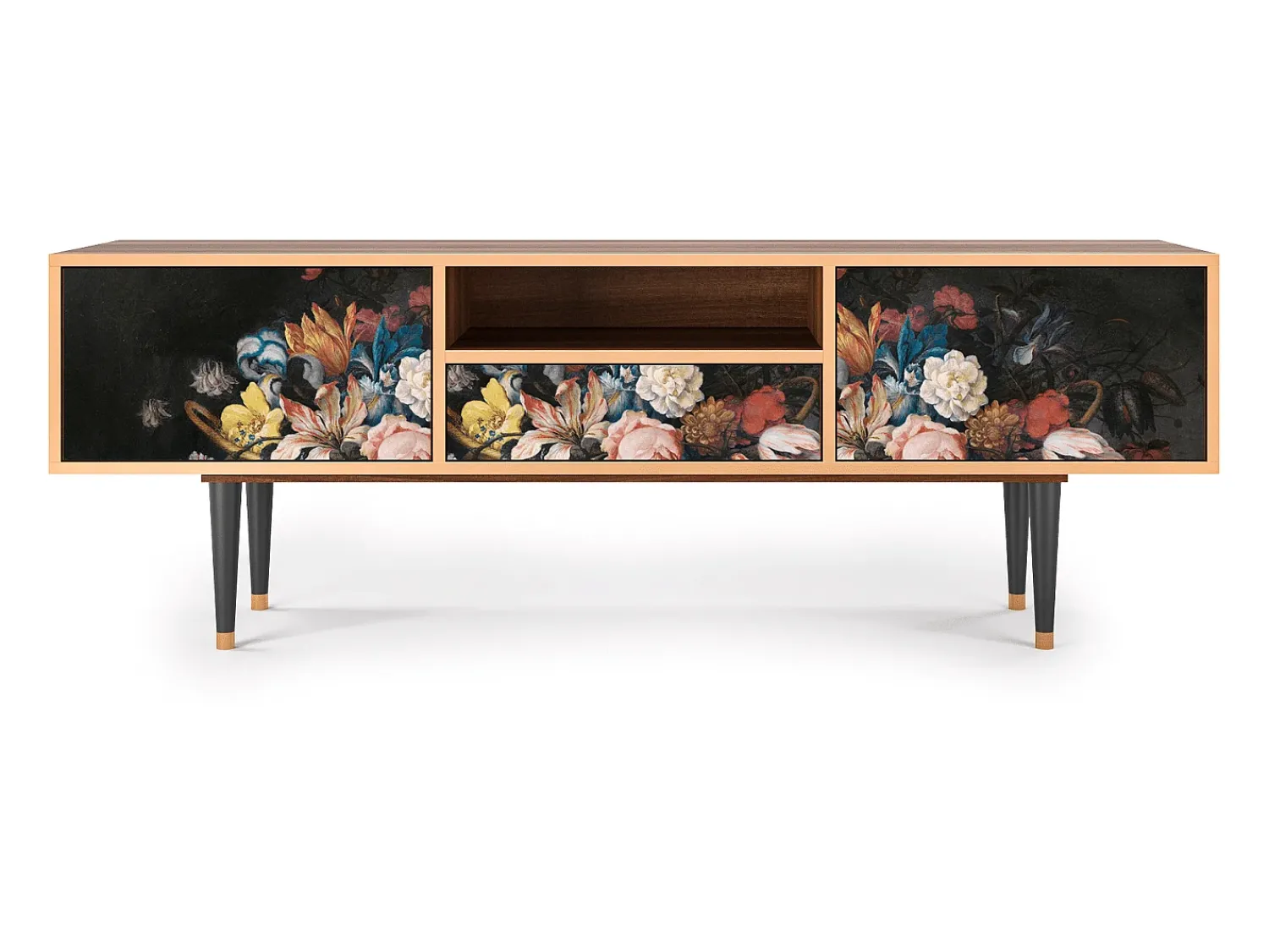 Mueble de TV - 170х59х41 cm - T6 - Still Life with Flowers, Nogueira^ Móvel De Tv